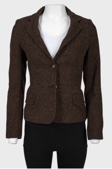 Пиджак коричневого цвета из шерсти