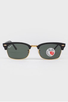 Сонцезахисні окуляри чорні зі скляними лінзами із биркою