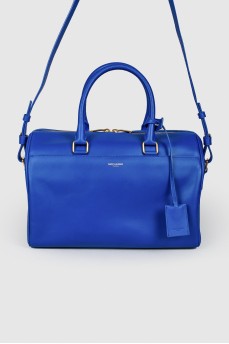 Синя сумка-саквояж