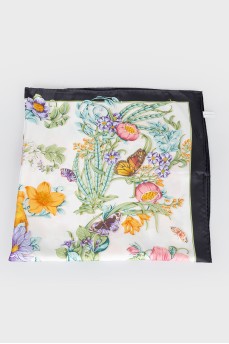 Шелковый платок с цветочным рисунком