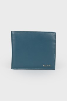 Мужской кошелек синего цвета с биркой