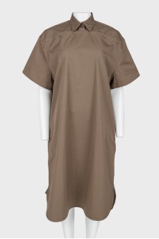 Сукня-сорочка кольору хакі