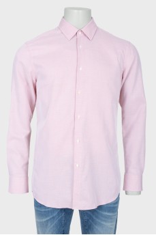 Мужская классическая розовая рубашка, с биркой