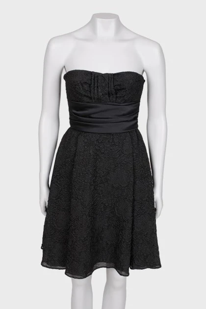 Фактурна чорна сукня з биркою