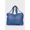 Сумка Blue Calfskin Leather XL Soft Edgy Tote