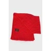 Кашемировый красный шарф