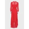 Червона сукня з оборками