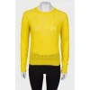 Напівпрозорий жовтий светр із биркою