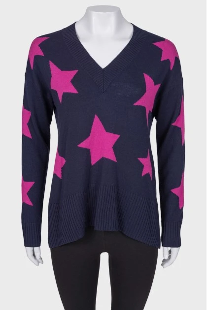 Пуловер с принтом в виде звезд