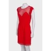 Червона сукня з мереживом