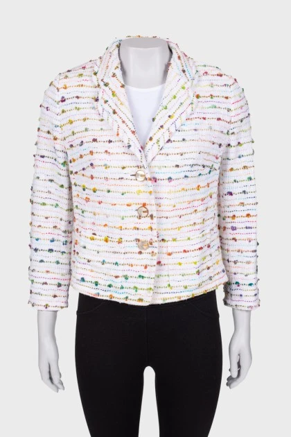 Твидовый пиджак мультицвет