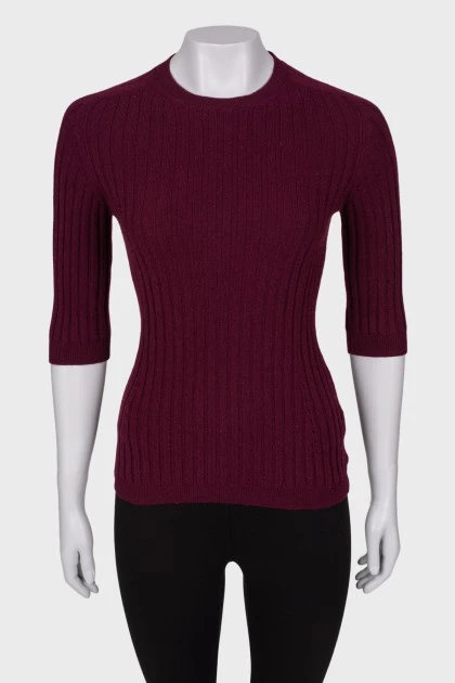 Кашеміровий бордовий светр