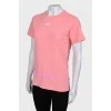 Рожева футболка з принтом