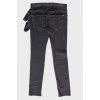Чорні джинси з текстильним поясом