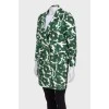 Пальто с зеленым принтом