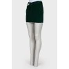 Велюровая темно-зеленая юбка