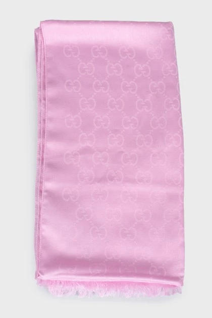 Розовый шарф