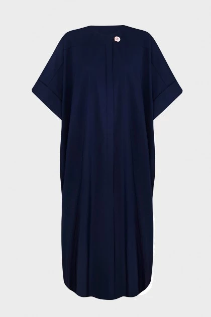 Темно-синя сукня-пончо з биркою