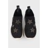Блестящие кроссовки со звездами