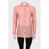 Рожева сорочка з кишенею