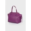 Фіолетова трапецієподібна сумка