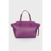 Фіолетова трапецієподібна сумка