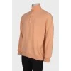 Мужской кашемировый оранжевый свитер