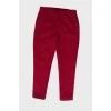 Детские красные брюки с текстурным узором