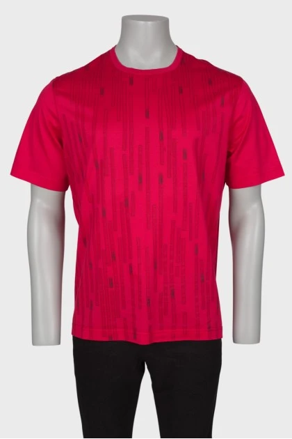 Чоловіча червона футболка з принтом