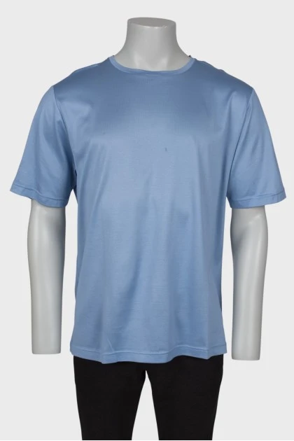 Мужская серо-голубая футболка