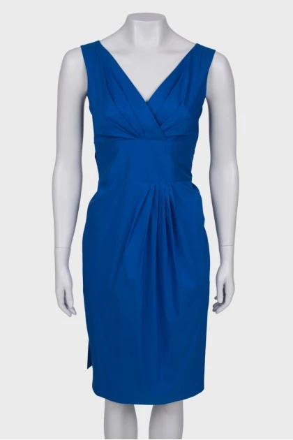 Синя сукня з поясом