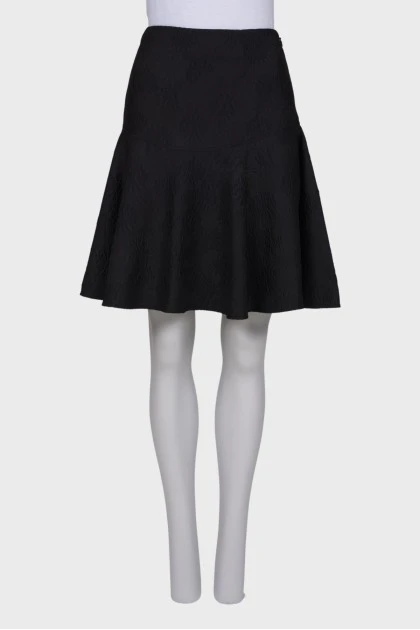 Черная текстурная юбка с биркой