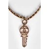 Намисто CHANEL GOLD CC KEY LEATHER CHAIN NECKLACE (RUNWAY 2017)