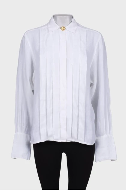 Винтажная белая блуза
