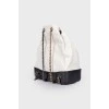 Рюкзак Gabrielle White/Black Aged Quilted Leather
