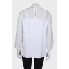Біла блуза з мереживом