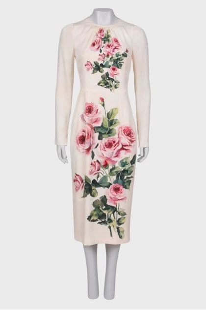 Шовкова сукня з квітковим принтом, з биркою