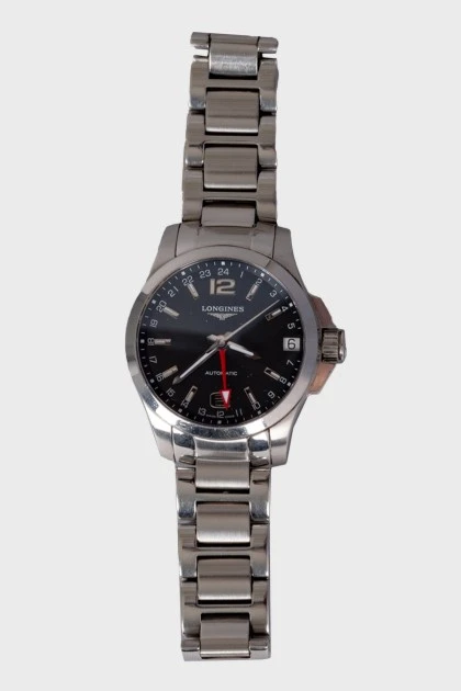 Мужские часы Conquest Automatic Black Dial Men's Watch L3.687.4.56.6