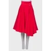Красная юбка со складками