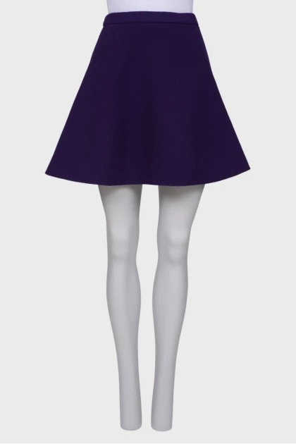 Шерстяная фиолетовая юбка