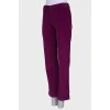 Вельветовые брюки фиолетового цвета