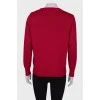 Красный свитер с люрексом