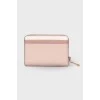 Рожевий шкіряний гаманець