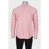 Мужская розовая рубашка