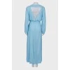 Шовкова блакитна сукня з биркою