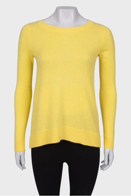 Кашемировый желтый свитер с биркой
