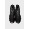 Мужские кожаные черные ботинки
