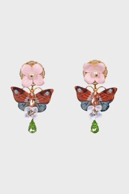 Клипсы Hydrangea & Butterfly Drop