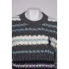 Комбинированный свитер крупной вязки с биркой