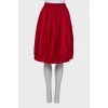 Шелковая красная юбка
